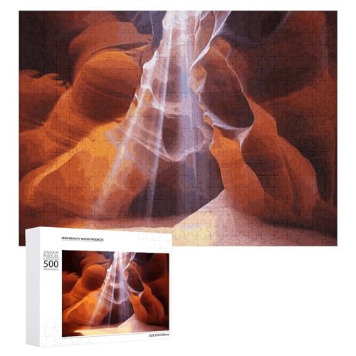 Antelope Canyon Puzzles für Erwachsene, personalisiertes Puzzle, herausforderndes Bild, Holzfotos, Puzzle mit Aufbewahrungstasche, Familientreffen, Puzzle für Hochzeitsgeschenk von HJKBCV