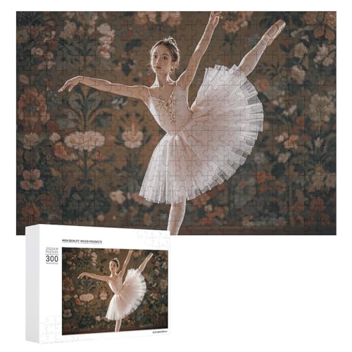 Ballerina-Tanzpuzzles für Erwachsene, personalisiertes Puzzle, herausforderndes Bild, Holzfotos, Puzzle mit Aufbewahrungstasche, Familientreffen, Puzzle für Hochzeitsgeschenk von HJKBCV