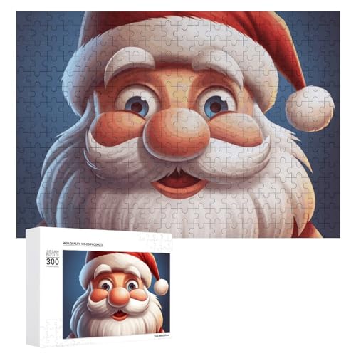 Cartoon-Weihnachtsmann-Puzzles für Erwachsene, personalisiertes Puzzle, herausforderndes Bild, Holzfotos, Puzzle mit Aufbewahrungstasche, Familientreffen, Puzzle für Hochzeitsgeschenk von HJKBCV