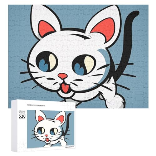 Freche Katzen-Puzzles für Erwachsene, personalisiertes Puzzle, herausforderndes Bild, Holzfotos, Puzzle mit Aufbewahrungstasche, Familientreffen, Puzzle für Hochzeitsgeschenk von HJKBCV