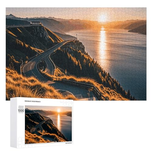 Glänzende Overlook-Puzzles für Erwachsene, personalisiertes Puzzle, herausforderndes Bild, Holzfotos, Puzzle mit Aufbewahrungstasche, Familientreffen, Puzzle für Hochzeitsgeschenk von HJKBCV