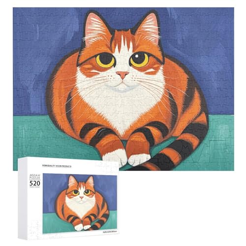 Mid-Century Modern Art Cats Puzzles for Adults Personalized Jigsaw Puzzles Challenging Picture Puzzle Wooden Photos Puzzle with Storage Bag Family Reunion Puzzle for Wedding Gift von HJKBCV