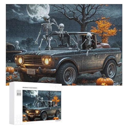 Mond- und Auto-Puzzles für Erwachsene, personalisiertes Puzzle, herausforderndes Bild, Holzfotos, Puzzle mit Aufbewahrungstasche, Familientreffen, Puzzle für Hochzeitsgeschenk von HJKBCV