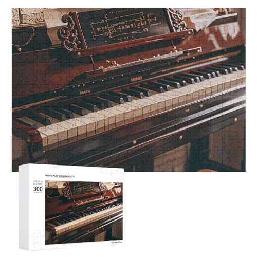 Musiknoten-Piano-Puzzles für Erwachsene, personalisiertes Puzzle, herausforderndes Bild, Holzfotos, Puzzle mit Aufbewahrungstasche, Familientreffen, Puzzle für Hochzeitsgeschenk von HJKBCV