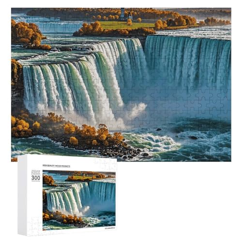 Niagara Herbst-Puzzles für Erwachsene, personalisiertes Puzzle, herausforderndes Bild, Holzfotos, Puzzle mit Aufbewahrungstasche, Familientreffen, Puzzle für Hochzeitsgeschenk von HJKBCV