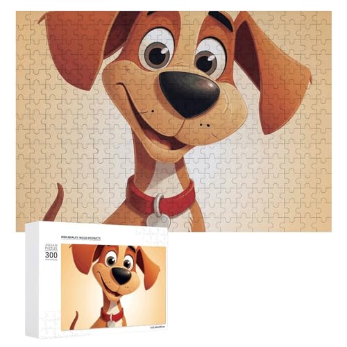 Niedliche Cartoon-Hunde-Puzzles für Erwachsene, personalisiertes Puzzle, herausforderndes Bild, Holzfotos, Puzzle mit Aufbewahrungstasche, Familientreffen, Puzzle für Hochzeitsgeschenk von HJKBCV