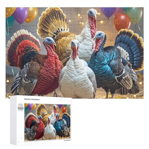 Türkei und Luftballons Puzzles für Erwachsene, personalisiertes Puzzle, herausforderndes Bild, Holzfotos, Puzzle mit Aufbewahrungstasche, Familientreffen, Puzzle für Hochzeitsgeschenk von HJKBCV