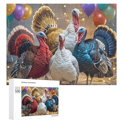 Türkei und Luftballons Puzzles für Erwachsene, personalisiertes Puzzle, herausforderndes Bild, Holzfotos, Puzzle mit Aufbewahrungstasche, Familientreffen, Puzzle für Hochzeitsgeschenk von HJKBCV