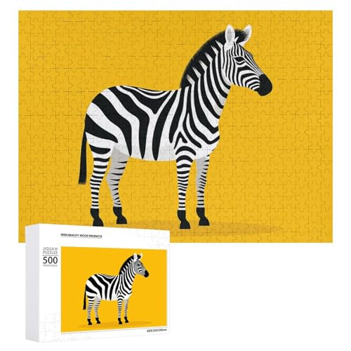 Vereinfachte Zebra-Puzzles für Erwachsene, personalisiertes Puzzle, herausforderndes Bild, Holzfotos, Puzzle mit Aufbewahrungstasche, Familientreffen, Puzzle für Hochzeitsgeschenk von HJKBCV