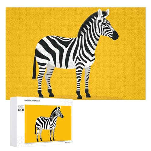 Vereinfachte Zebra-Puzzles für Erwachsene, personalisiertes Puzzle, herausforderndes Bild, Holzfotos, Puzzle mit Aufbewahrungstasche, Familientreffen, Puzzle für Hochzeitsgeschenk von HJKBCV