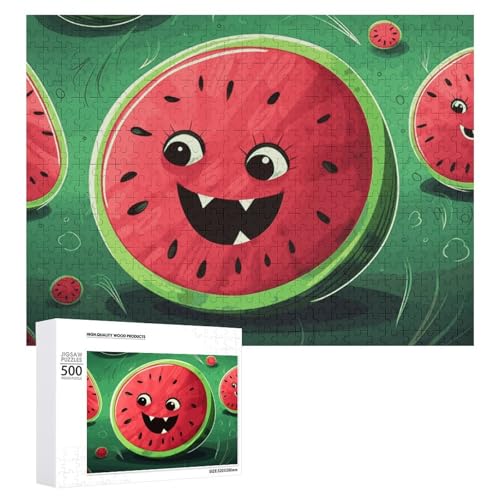 Wassermelonen-Puzzles für Erwachsene, personalisiertes Puzzle, herausforderndes Bild, Holzfotos, Puzzle mit Aufbewahrungstasche, Familientreffen, Puzzle für Hochzeitsgeschenk von HJKBCV