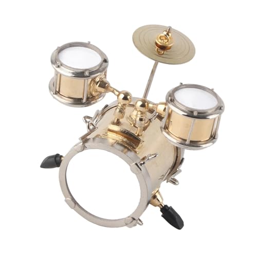 Miniatur Musikinstrument Modell Miniatur-Musikinstrument Replik Trommel Snare Drum Modell Display Home Desktop Handwerk Ornamente Schlagzeuger Geschenk von HJKLBGT