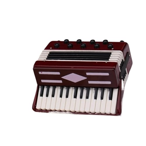 HJKLBGT Miniatur Musikinstrument Modell Schwarzes Mini-Akkordeon-Modell, Ornamente, Akkordeon-Anhänger, Foto-Requisiten, Akkordeon, Geburtstagsgeschenk Für Freunde(3 * 4cm) von HJKLBGT