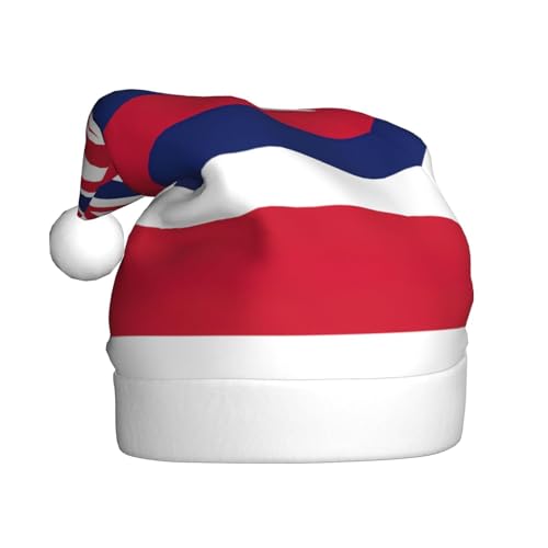 HJLUUFT Hawaii-Flagge, Weihnachtsmannmütze für Erwachsene, Herren, Damen, Weihnachtsmütze, Partyzubehör von HJLUUFT