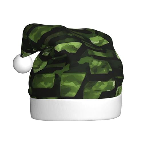 HJLUUFT Lustige Plüsch-Weihnachtsmütze für Erwachsene, Militär-Camouflage-Druck, Weihnachtsmannmütze, Weihnachtsmannmütze, Weihnachtsgeschenk, Partyzubehör, Hüte von HJLUUFT