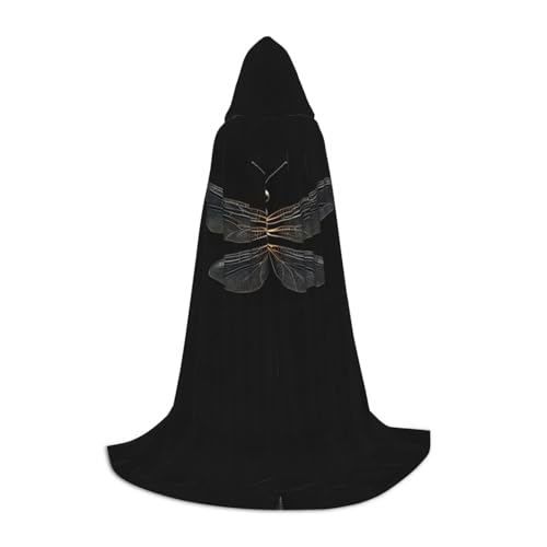 HJLUUFT Schwarzer Halloween-Vampir-Umhang, Hexenkostüm und Cosplay-Kostüm, Unisex, festliches Geschenk von HJLUUFT