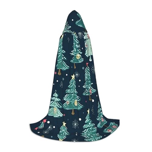 HJLUUFT Umhang mit Kapuze für Teenager, Weihnachtsbaum, Ball, Sterne, Halloween, langer Umhang, Kostüm, Maskerade-Kleid, Cosplay-Kostüm von HJLUUFT