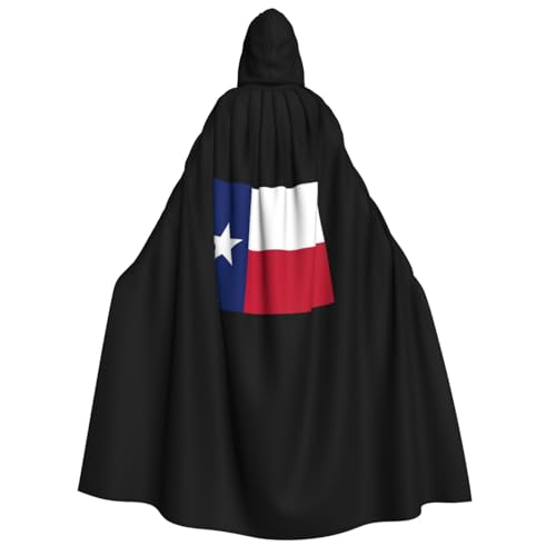 HJLUUFT Umhang mit Kapuze in voller Länge, mit Texas-Flagge, perfekt für Halloween, Cosplay, Kostüme, dramatische Veranstaltungen von HJLUUFT