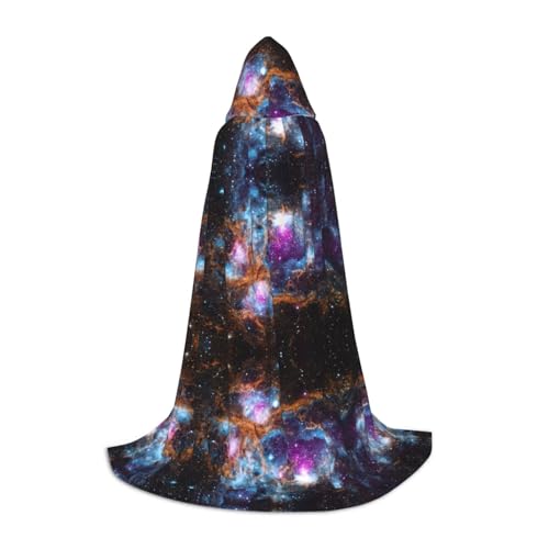 HJLUUFT Universum Galaxie Weltraum Halloween Vampir Umhang Kostüm, Hexenkostüm und Cosplay Kostüm, Unisex als festliches Geschenk von HJLUUFT