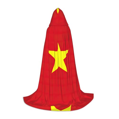 HJLUUFT Vietnamesische Flagge, Halloween-Vampir-Umhang, Hexenkostüm und Cosplay-Kostüm, Unisex, festliches Geschenk von HJLUUFT