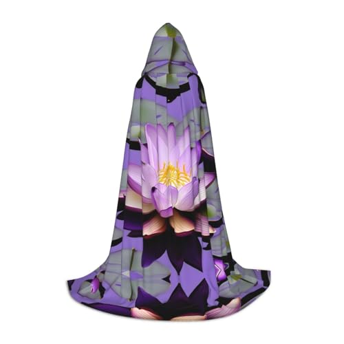 HJLUUFT Violette Lotusblume, Halloween-Vampir-Umhang, Hexenkostüm und Cosplay-Kostüm, Unisex, festliches Geschenk von HJLUUFT