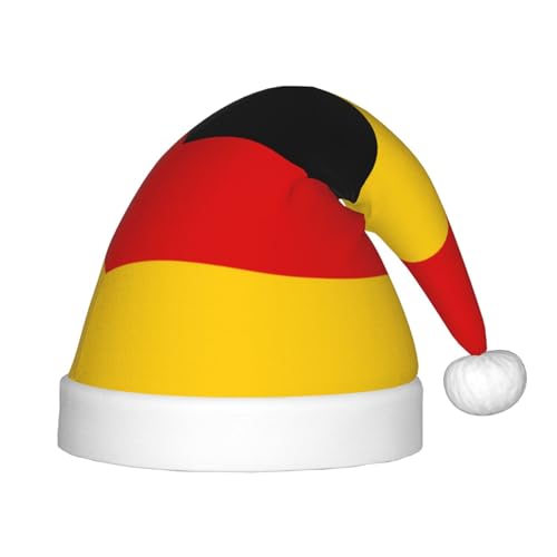 HJLUUFT Weihnachtsmütze mit deutscher Flagge, Weihnachtsmannmütze, für Weihnachten, Neujahr, Partyzubehör von HJLUUFT