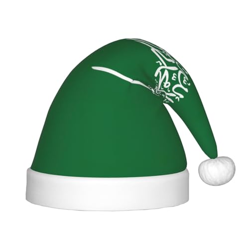 HJLUUFT Weihnachtsmütze mit saudi-arabischer Flagge für Weihnachten, Partyzubehör, Weihnachtsmütze für Weihnachten, festliches Party-Zubehör von HJLUUFT