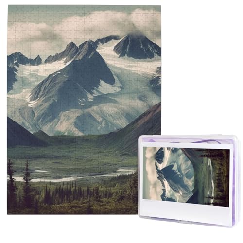 Puzzle für Erwachsene, 500 Teile, Holzpuzzle, moderne Kunst, Alaska, Berge, anspruchsvolle Puzzles, individuelles Bild, Puzzle, personalisiertes Fotopuzzle für Geschenk, Familie Puzzle für Erwachsene, 500 Teile, Holzpuzzle, moderne Kunst, Alaska, Berge, anspruchsvolle Puzzles, individuelles Bild, Puzzle, personalisiertes Fotopuzzle für Geschenk, Familie von HJTRW