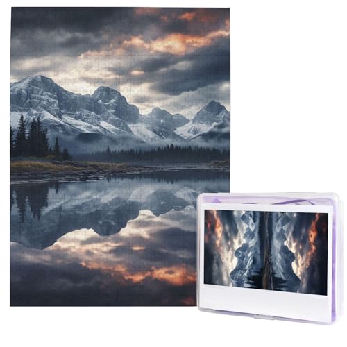 Puzzle für Erwachsene, 500 Teile, Holzpuzzle, moderne Kunst, Puzzle, Reflexion von Wolken und Bergen, anspruchsvolle Puzzles, individuelles Bildpuzzle, personalisiertes Fotopuzzle für Geschenk Puzzle für Erwachsene, 500 Teile, Holzpuzzle, moderne Kunst, Puzzle, Reflexion von Wolken und Bergen, anspruchsvolle Puzzles, individuelles Bildpuzzle, personalisiertes Fotopuzzle für Geschenk von HJTRW