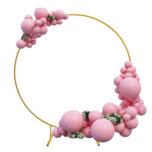 Traubogen, Metall Luftballon Bogen Kit, Eisen Hochzeitsbogen, DIY Metall Runde Ballon Bogen Girlande, Runder Ring Ballonbogen Kit, Blumen Deko Für Geburtstag Party, Hochzeit(Gold,150cm) von HJXGQJM