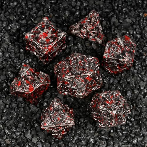 HKDZ DND-Würfel-Set, polyedrische RPG-DND-Würfel, D&D-Würfel für Rollenspiele, Tischspiele, Dungeons and Dragons, MTG, Pathfinder, D&D-Würfel-Set, bunt, 7-teilig von HKDZ