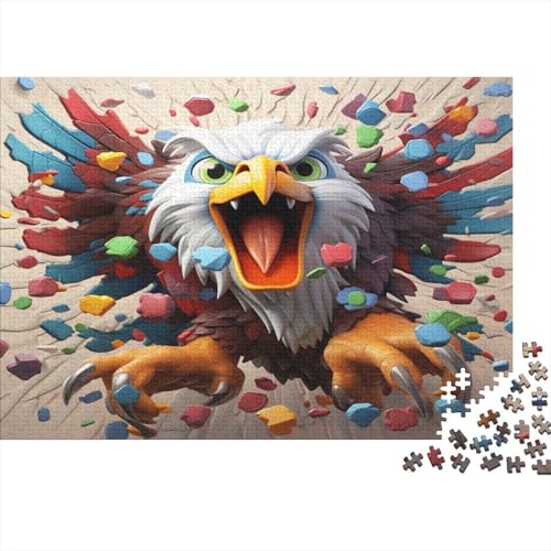 Puzzle 1000 Teile,Puzzle Erwachsene, Impossible Puzzle, Familienherausforderungsspiel, Holz Puzzle Adler Puzzle Niedlich 1000pcs 75x50cm Wanddekoration Puzzle von HKHKSJJF