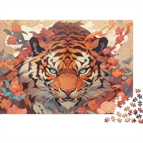 Puzzle 1000 Teile,Puzzle Erwachsene, Impossible Puzzle, Familienherausforderungsspiel, Holz Puzzle Art Tiger Puzzle Cartoon 1000pcs 75x50cm Wanddekoration Puzzle von HKHKSJJF