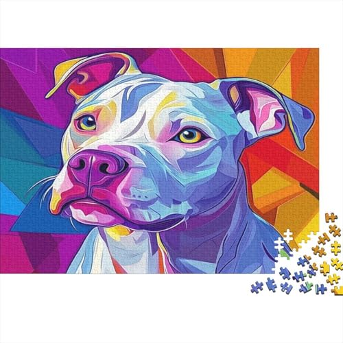 Puzzle 1000 Teile,Puzzle Erwachsene, Impossible Puzzle, Familienherausforderungsspiel, Holz Puzzle Bulldogge Puzzle Psychedelic 1000pcs 75x50cm Wanddekoration Puzzle von HKHKSJJF