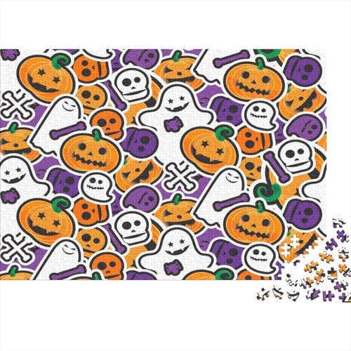 Puzzle 1000 Teile,Puzzle Erwachsene, Impossible Puzzle, Familienherausforderungsspiel, Holz Puzzle Cartoon Puzzle Halloween 1000pcs 75x50cm Wanddekoration Puzzle von HKHKSJJF