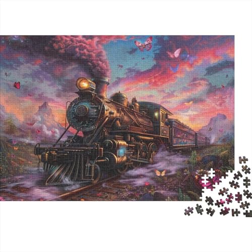 Puzzle 1000 Teile,Puzzle Erwachsene, Impossible Puzzle, Familienherausforderungsspiel, Holz Puzzle Dampfzüge Puzzle Landschaft 1000pcs 75x50cm Wanddekoration Puzzle von HKHKSJJF