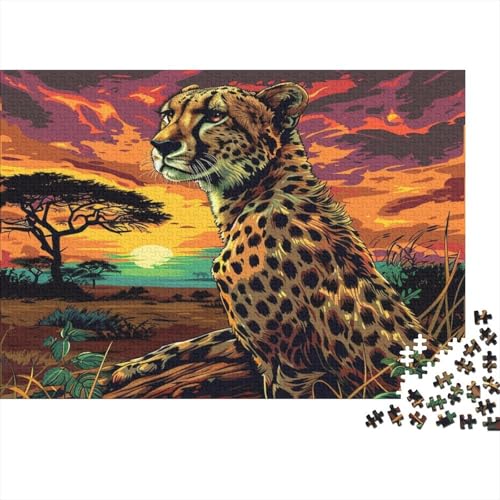 Puzzle 1000 Teile,Puzzle Erwachsene, Impossible Puzzle, Familienherausforderungsspiel, Holz Puzzle Geparden Puzzle Tiere 1000pcs 75x50cm Wanddekoration Puzzle von HKHKSJJF