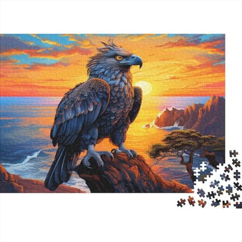 Puzzle 1000 Teile,Puzzle Erwachsene, Impossible Puzzle, Familienherausforderungsspiel, Holz Puzzle Harpyadler Puzzle Sonnenuntergang 1000pcs 75x50cm Wanddekoration Puzzle von HKHKSJJF