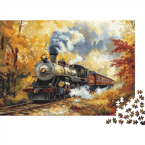 Puzzle 1000 Teile,Puzzle Erwachsene, Impossible Puzzle, Familienherausforderungsspiel, Holz Puzzle Herbstzug Puzzle Landschaft 1000pcs 75x50cm Wanddekoration Puzzle von HKHKSJJF