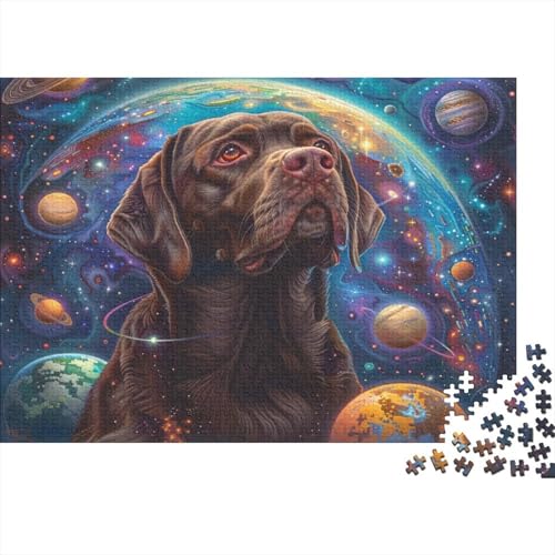 Puzzle 1000 Teile,Puzzle Erwachsene, Impossible Puzzle, Familienherausforderungsspiel, Holz Puzzle Labrador Retriever Puzzle Universum 1000pcs 75x50cm Wanddekoration Puzzle von HKHKSJJF