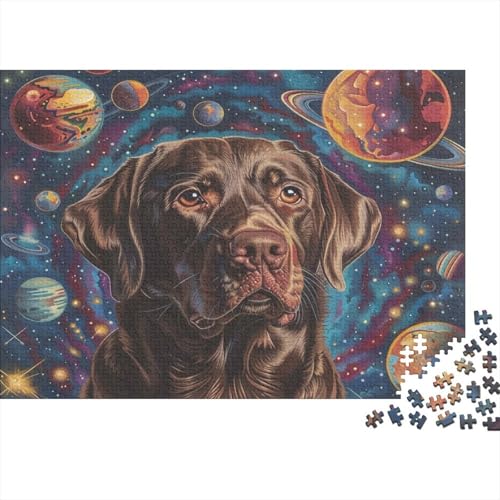 Puzzle 1000 Teile,Puzzle Erwachsene, Impossible Puzzle, Familienherausforderungsspiel, Holz Puzzle Labrador Retriever Puzzle Universum 1000pcs 75x50cm Wanddekoration Puzzle von HKHKSJJF