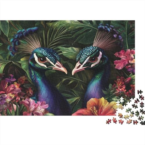 Puzzle 1000 Teile,Puzzle Erwachsene, Impossible Puzzle, Familienherausforderungsspiel, Holz Puzzle Pfau Puzzle Schön 1000pcs 75x50cm Wanddekoration Puzzle von HKHKSJJF