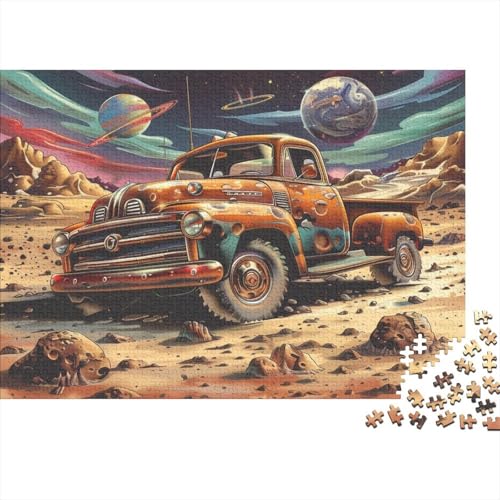 Puzzle 1000 Teile,Puzzle Erwachsene, Impossible Puzzle, Familienherausforderungsspiel, Holz Puzzle Pickup Truck Puzzle Universum 1000pcs 75x50cm Wanddekoration Puzzle von HKHKSJJF