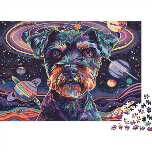 Puzzle 1000 Teile,Puzzle Erwachsene, Impossible Puzzle, Familienherausforderungsspiel, Holz Puzzle Schnauzer Puzzle Retro 1000pcs 75x50cm Wanddekoration Puzzle von HKHKSJJF