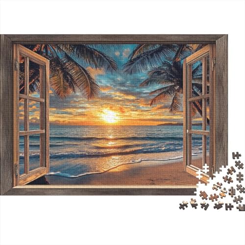 Puzzle 1000 Teile,Puzzle Erwachsene, Impossible Puzzle, Familienherausforderungsspiel, Holz Puzzle Sonnenuntergang Puzzle Landschaft 1000pcs 75x50cm Wanddekoration Puzzle von HKHKSJJF