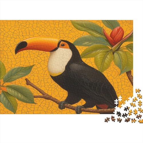 Puzzle 1000 Teile,Puzzle Erwachsene, Impossible Puzzle, Familienherausforderungsspiel, Holz Puzzle Toco Toucan Puzzle Niedlich 1000pcs 75x50cm Wanddekoration Puzzle von HKHKSJJF