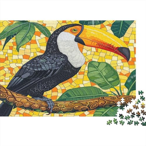 Puzzle 1000 Teile,Puzzle Erwachsene, Impossible Puzzle, Familienherausforderungsspiel, Holz Puzzle Toucan Puzzle Niedlich 1000pcs 75x50cm Wanddekoration Puzzle von HKHKSJJF