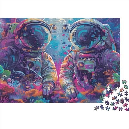 Puzzle 1000 Teile,Puzzle Erwachsene, Impossible Puzzle, Familienherausforderungsspiel, Holz Puzzle Unterwasserastronaut Puzzle Bunt 1000pcs 75x50cm Wanddekoration Puzzle von HKHKSJJF