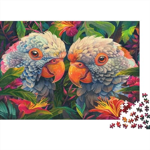 Puzzle 1000 Teile,Puzzle Erwachsene, Impossible Puzzle, Familienherausforderungsspiel, Holz Puzzle Wellensittich Puzzle Bunt 1000pcs 75x50cm Wanddekoration Puzzle von HKHKSJJF