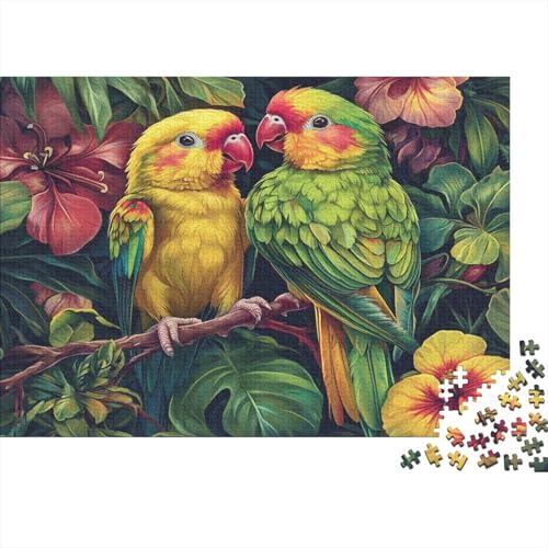 Puzzle 1000 Teile,Puzzle Erwachsene, Impossible Puzzle, Familienherausforderungsspiel, Holz Puzzle Wellensittich Puzzle Bunt 1000pcs 75x50cm Wanddekoration Puzzle von HKHKSJJF